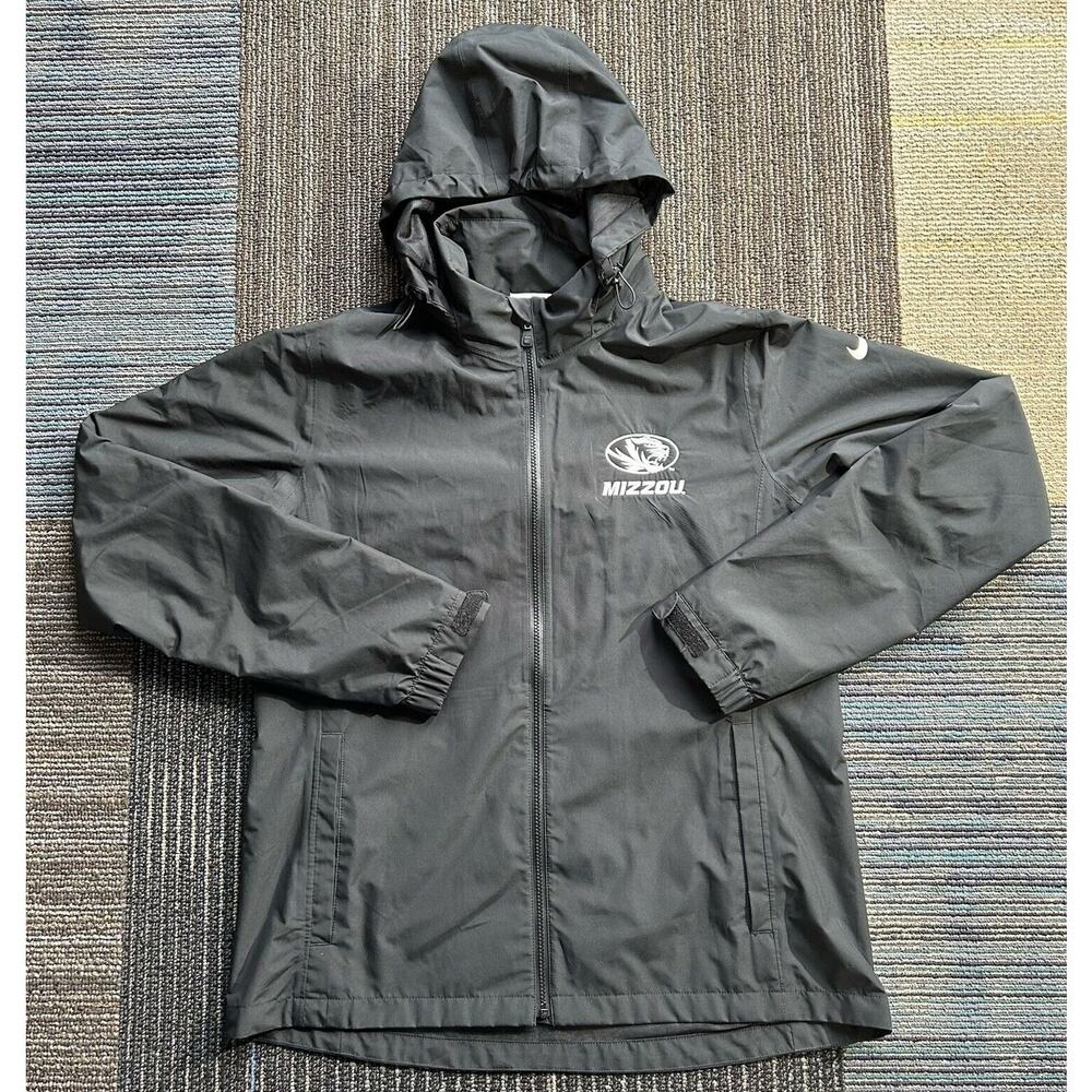 Nike Womens Storm Fit Black Windbreaker Jacket Golf Size Large Missouri Tigers